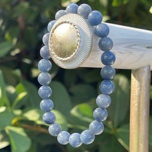 8mm Blue Aventurine Chakra Stretch Bracelet